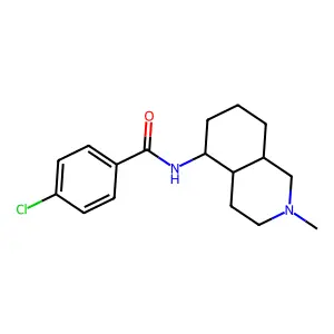 Benzamide, 4-chloro-N-(2-methyldecahydroisoquinol-5-yl)-, (E)- structure