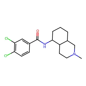 3,4-Dichloro-N-(2-methyldecahydroisoquinolin-5-yl)benzene-1-carboximidic acid structure