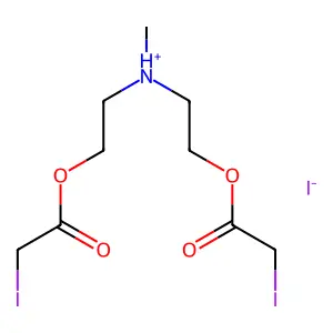 Acetic acid, iodo-, diester with methyldiethanolamine, hydroiodide structure