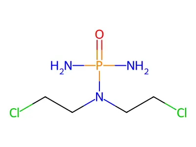 Phosphoric triamide, N,N-bis(2-chloroethyl)- structure