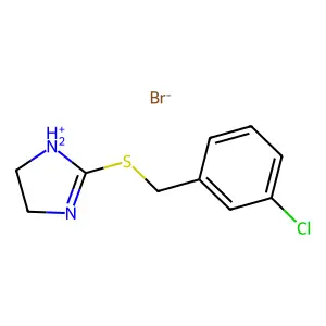 2-Imidazoline, 2-((m-chlorobenzyl)thio)-, monohydrobromide structure