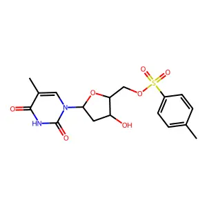 Thymidine, 5'-O-(p-toluenesulfonyl)- structure