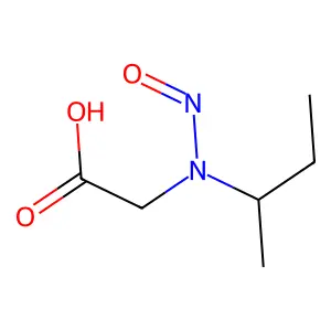 [Butan-2-yl(nitroso)amino]acetic acid structure