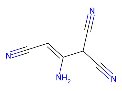 1,3,3-Tricyan-2-amino-propen structure