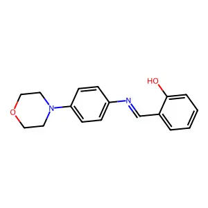 2-[(E)-(4-morpholinophenyl)iminomethyl]phenol structure