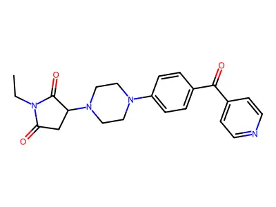 1-Ethyl-3-[4-[4-(pyridine-4-carbonyl)phenyl]piperazin-1-yl]pyrrolidine-2,5-dione structure
