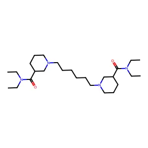1,6-bis(3-(N,N-diethylcarbamoyl)piperidino)hexane structure