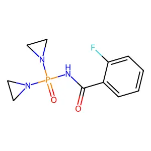 Benzamide, N-(bis(1-aziridinyl)phosphinyl)-o-fluoro- structure
