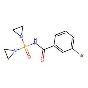 Benzamide, N-(bis(1-aziridinyl)phosphinyl)-m-bromo- structure