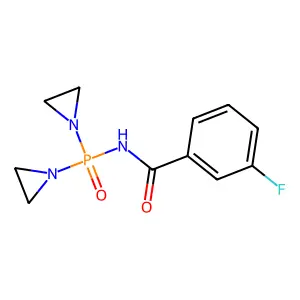 Benzamide, N-(bis(1-aziridinyl)phosphinyl)-m-fluoro- structure