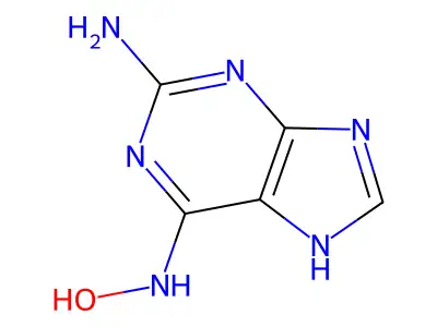 N6-Hydroxy-9H-purine-2,6-diamine structure