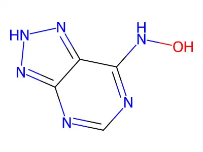 1H-1,2,3-Triazolo(4,5-d)pyrimidin-7-amine, N-hydroxy- structure