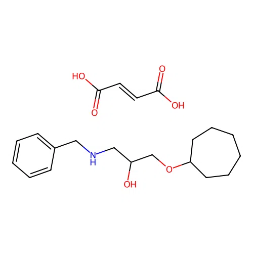 2-Propanol, 1-benzylamino-3-cycloheptyloxy-, maleate structure