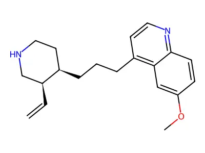 4-[3-(3-Ethenylpiperidin-4-yl)propyl]-6-methoxyquinoline structure