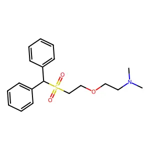 Ethylamine, N,N-dimethyl-2-(2-(diphenylmethylsulfonyl)ethoxy)- structure