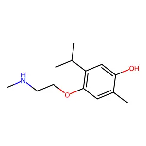 2-Methyl-4-(2-(methylamino)ethoxy)-5-(1-methylethyl)phenol structure