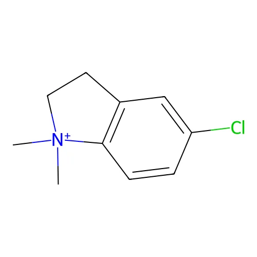 5-Chloro-1,1-dimethyl-2,3-dihydroindol-1-ium structure