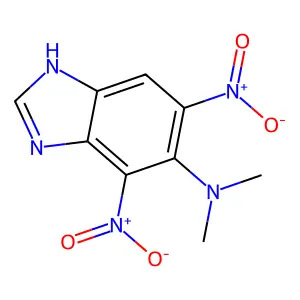 1H-Benzimidazol-5-amine, N,N-dimethyl-4,6-dinitro- structure