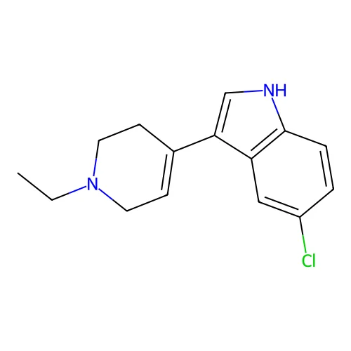 5-chloro-3-(1-ethyl-3,6-dihydro-2H-pyridin-4-yl)-1H-indole structure