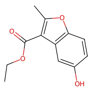Ethyl 5-hydroxy-2-methyl-3-benzofurancarboxylate structure