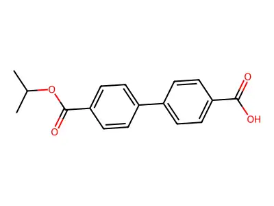 Biphenyl-4,4'-dicarboxylic acid 4-isopropyl ester structure
