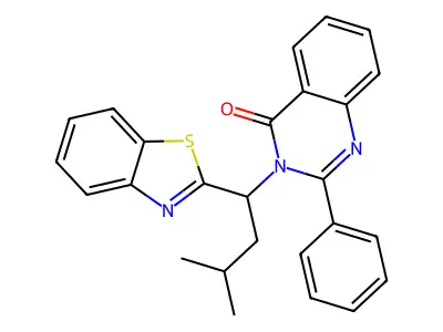 4(3H)-Quinazolinone, 3-(1-(2-benzothiazolyl)-3-methylbutyl)-2-phenyl- structure
