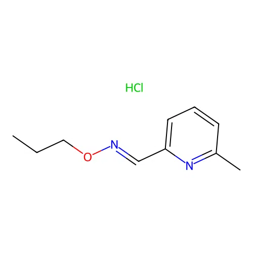 2-Pyridinecarboxaldehyde, 6-methyl-, O-propyloxime, monohydrochloride structure