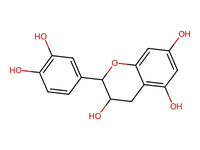 2-(3,4-dihydroxyphenyl)-3,4-dihydro-2H-1-benzopyran-3,5,7-triol structure