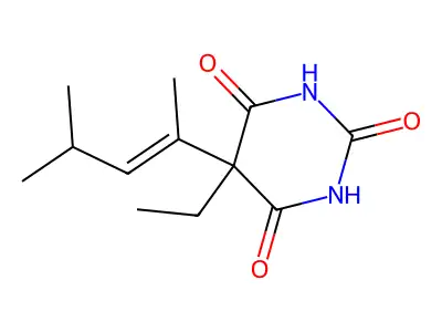 5-Ethyl-5-(4-methylpent-2-en-2-yl)-1,3-diazinane-2,4,6-trione structure