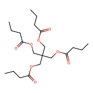 Butanoic acid, 1,1'-(2,2-bis((1-oxobutoxy)methyl)-1,3-propanediyl) ester structure