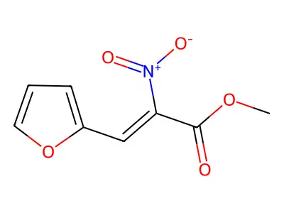 alpha-Nitro-2-furanacrylic acid, methyl ester structure