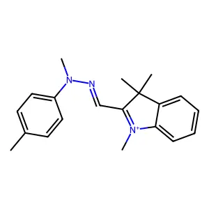 1,3,3-Trimethyl-2-[[2-methyl-2-(4-methylphenyl)hydrazinylidene]methyl]-3H-indolium structure