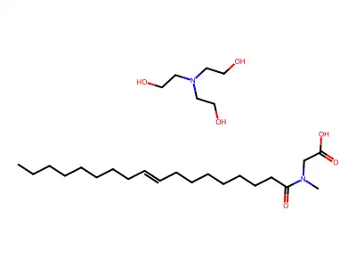 N-Methyl-N-(octadec-9-enoyl)glycine--2,2',2''-nitrilotri(ethan-1-ol) (1/1) structure