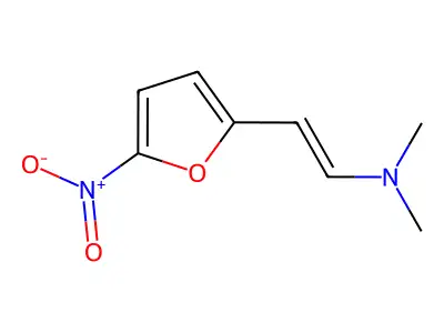 N,N-dimethyl-2-(5-nitrofuran-2-yl)ethenamine structure