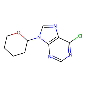 6-chloro-9-(tetrahydro-2H-pyran-2-yl)-9H-purine structure