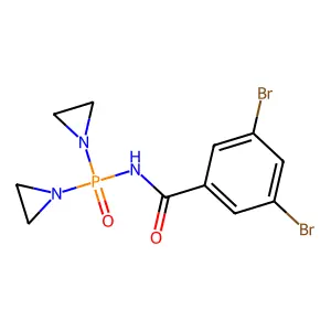 Benzamide, N-(bis(1-aziridinyl)phosphinyl)-3,5-dibromo- structure