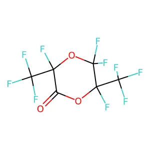 3,5,5,6-Tetrafluoro-3,6-bis(trifluoromethyl)-1,4-dioxan-2-one structure