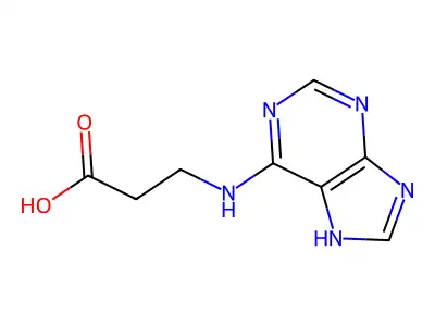 N(6)-(2-carboxyethyl)adenine structure