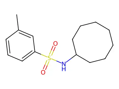 N-cyclooctyl-3-methylbenzenesulfonamide structure