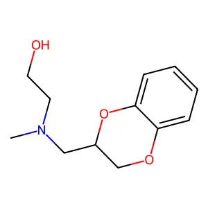 Ethanol, 2-(N-(1,4-benzodioxan-2-yl)methyl-N-methyl)amino- structure