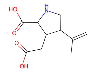 2-Carboxy-4-(1-methylethenyl)-3-pyrrolidineacetic acid structure