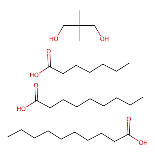 Decanoic acid;2,2-dimethylpropane-1,3-diol;heptanoic acid;nonanoic acid structure