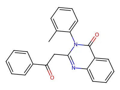 4(3H)-Quinazolinone, 3-(2-methylphenyl)-2-(2-oxo-2-phenylethyl)- structure