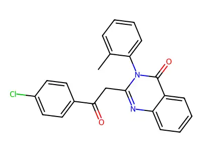 4(3H)-Quinazolinone, 2-(2-(4-chlorophenyl)-2-oxoethyl)-3-(2-methylphenyl)- structure