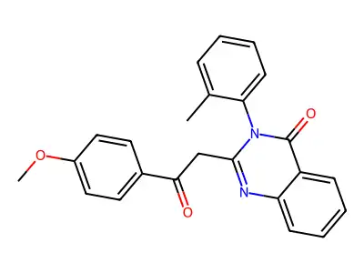 4(3H)-Quinazolinone, 2-(2-(4-methoxyphenyl)-2-oxoethyl)-3-(2-methylphenyl)- structure