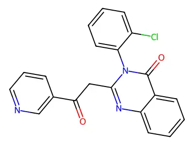 4(3H)-Quinazolinone, 3-(2-chlorophenyl)-2-(2-oxo-2-(3-pyridinyl)ethyl)- structure