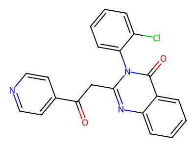 4(3H)-Quinazolinone, 3-(2-chlorophenyl)-2-(2-oxo-2-(4-pyridinyl)ethyl)- structure