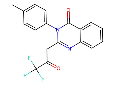4(3H)-Quinazolinone, 3-(4-methylphenyl)-2-(3,3,3-trifluoro-2-oxopropyl)- structure