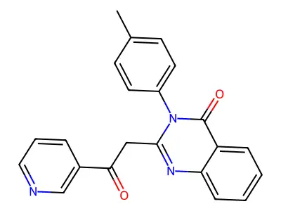 4(3H)-Quinazolinone, 3-(4-methylphenyl)-2-(2-oxo-2-(3-pyridinyl)ethyl)- structure