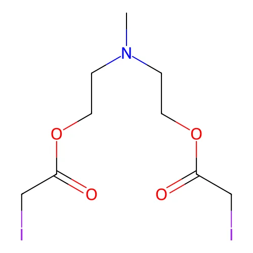 2-[2-(2-Iodoacetyl)oxyethyl-methylamino]ethyl 2-iodoacetate structure